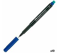 Marcatore permanente Faber-Castell Multimark 1523 M Azzurro [10 Unità]