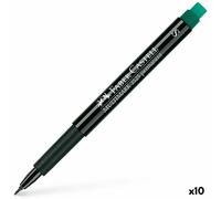 Marcatore permanente Faber-Castell Multimark 1523 S Verde [10 Unità]