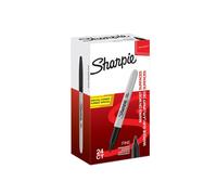 Marcatore permanente Sharpie Fine Permanente Nero 24 Pezzi