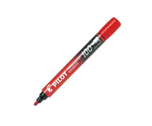 Marcatore Permanente Markers 100 - punta tonda 4,50mm - rosso - Pilot