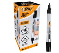 Marcatore permanente Marking Pro - punta tonda - nero - Bic - conf. 12 pezzi