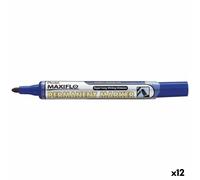 Marcatore permanente Pentel Maxiflo NLF50 Azzurro 12 Pezzi [12 Unità]