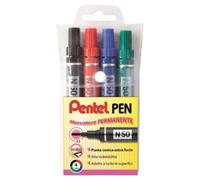 Marcatore permanente Pentel Pen N50 punt 4 pezzi - 0050503
