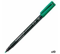 Marcatore permanente Staedtler Lumocolor 313-5 M Verde [10 Unità]