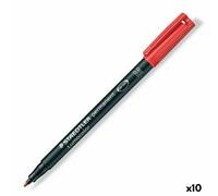 Marcatore permanente Staedtler Lumocolor 317-2 M Rosso [10 Unità]