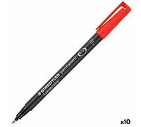 Marcatore permanente Staedtler Lumocolor 318-2 F Rosso [10 Unità]