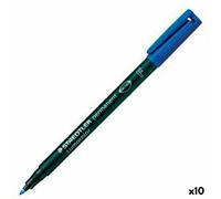 Marcatore permanente Staedtler Lumocolor 318-3 F Azzurro [10 Unità]