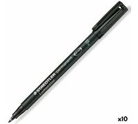 Marcatore permanente Staedtler Lumocolor 318-9 Nero [10 Unità]