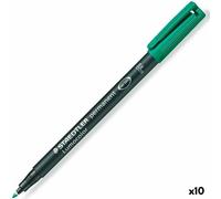 Marcatore permanente Staedtler Lumocolor 318 F Verde [10 Unità]