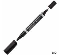 Marcatore permanente Staedtler Lumocolor 348 Nero [10 Unità]