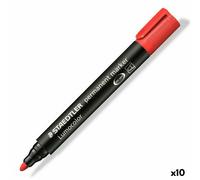Marcatore permanente Staedtler Lumocolor 352-2 Rosso [10 Unità]