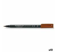 Marcatore permanente Staedtler Lumocolor Marrone [10 Unità]