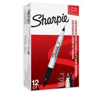 Marcatore permanente Twin Tip nero (12 pz.)