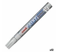 Marcatore permanente Uni-Ball PX-20 Argentato 2,8 mm [12 Unità]