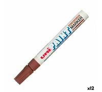 Marcatore permanente Uni-Ball PX-20 Marrone [12 Unità]