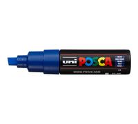 Marcatore Uni Posca a tempera Uni-Ball - blu - a scalpello - 8 mm - M PC8K B -