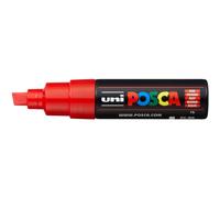 Marcatore Uni Posca a tempera Uni-Ball - rosso - a scalpello - 8 mm - M PC8K R -