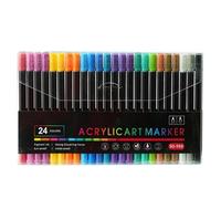 Marcatori da colorare - 24 36 colori pastelli, set di cancelleria a doppia testa | Affidabili pennarelli a colori, disegno artistico evidenziatore per vetro roccioso ceramica legno carta tessuto tela