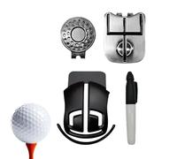 Marcatori da golf, modello di allineamento a tre denti, set di marcatori per palline da golf, per giocatori, uomini e donne, tornei, piazze, esercizi, driving, club, festa del papà, compleanno