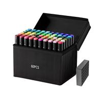 Marcatori d'arte - penne pennello, strumenti di colore a doppia punta | 60 Chiseau a base di olio Fine Paint Marker Set For Kids Girls Boys Colorare Illustrazione Doodle Su