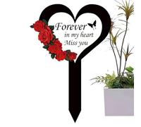 Marcatori del Cimitero per Graves | 120 g Di Simpatia 2D Paga D'ACRILICO | Eleganti Marcatori Di tombe Commemorative | Colhe Commemorative del Cuore | Cuore E Incrociamento Marcatori Caduti per