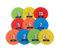 Marcatori di allenamento di calcio - Marcatori per allenamento agilità | Tappetino da allenamento antiscivolo Numerato 10X, Attrezzature per l'allenamento di calcio Mark Disc per lo sport, i io