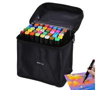 Marcatori di colori | 40 pennarelli per artisti - asciugatura rapida - doppia - penna con consigli per scrapbooking School Home Classroom Preschool College asilo nido - insegnante di classe d'arte
