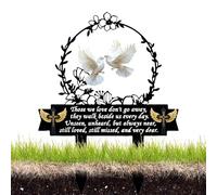 Marcatori di tombe commemorative | Carta cimitero acrilico 2D per All'aperto | Cuore e Incrociamento Memorial Simpatia Grave Marcatori Carta per Outdoors Yard Garden
