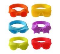 Marcatori di vino per bicchieri, identificatori di per bevande | Marcatori di bevande Identificatori di bicchieri da vino - Ciondoli per vino in silicone 6X, etichette in da vino, marcatori