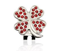 Marcatori for palline da golf 7 tipi di foglie fortunate quattro verdi con fermagli magnetici for cappelli verdi buona fortuna a te bellissime parti di accessori da golf per gli uomini e le donne che
