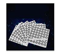 Marcatori for scansione 3D for acquisizione del movimento e analisi dell'andatura, marcatori in PVC riflettente (grigio, interno 6 esterno 11)(Inner6outer11; Black Circle)