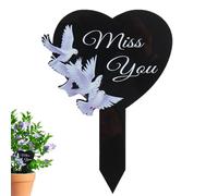 Marcatori funebri - commemorativi neri impermeabili con per un ricordo duraturo e un display esterno | Decorazioni cimitero per mamma papà umani cimitero