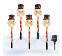 Marcatori Natale - Set Di 6 35cm Lampada Solare Esterno Natale, Decorazione Impermeabile Pupazzo Neve Alce, Illuminazione Sentiero Luce Calda | Ideale Per Giardino Esterno, Prato