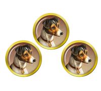 Marcatori Palla da Golf Jack Russell Carl Reichert Set 3 Oro