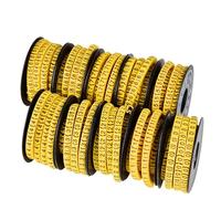Marcatori Per Cavi 10 Rotoli Etichette for cavi Numero Tubo EC 1/2,5/4/6 Quadrato da 0 a 9 Etichetta filo Tubo Rete Linea Manicotto Concavo Antiscivolo Isolamento in PVC(2.5 Square)