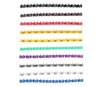 Marcatori Per Cavi 150 pz Adesivo Elettrico Etichetta Numero Filo Multicolor Marcatori for Cavi Etichettatrice Elettrica 0-Fermacravatta Clip-on Autoadesiva Elettrica(0.60X0.40X0.30CM)