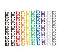 Marcatori per cavi a clip Stampante for tubi numerici da 100 pezzi Il filo Identificatore del Identificazione dei tag elettrici Marcatura cavo in plastica per Management(Assorted Color1.2x1c)