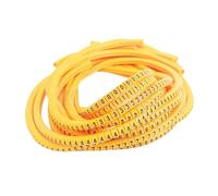 Marcatori per cavi Identificazione dei cavi, Segnacavi in PVC con numeri gialli da 0 a 9 for cavi di diverse dimensioni, confezione 1000 pezzi(EC-1-yellow-1000pcs)