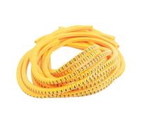 Marcatori per cavi Identificazione dei cavi, Segnacavi in PVC con numeri gialli da 0 a 9 for cavi di diverse dimensioni, confezione 1000 pezzi(EC-2-yellow-1000pcs)