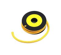 Marcatori per cavi, Segnacavi for cavi 1000 pezzi EC-0/1 Numeri Lettere Gialle Dimensioni multiple(E-0-0.75,L (1000PCS) yellow)