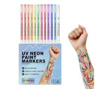 Marcatori per il Viso,12 Pezzi di Pennarelli da Disegno Temporanei e Arte | Pastelli per la Pittura del Viso | Per Feste Halloween Carnevale Decorazione Casa Progetti Fai Da Te e Disegno