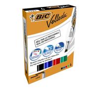 Marcatori per lavagne bianche BIC Velleda 1781 punta a scalpello 3,3-4,6 mm assortiti wallet da 4 - 8757872
