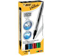 Marcatori per lavagne bianche BIC Velleda Liquid Ink Pocket punta conica 4,2 mm assortiti astuccio da 4 - 902094