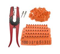 Marcatori per orecchie con numero 001-100, etichette auricolari con applicatore per la gestione del bestiame, ovini, manzo, bovini, capre, programmi di identificazione