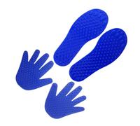 Marcatori per Pavimenti a Impronta, 2 Paia in PVC Blu | Riutilizzabili su Moquette e Parquet, Forme Mano e Piede, per Danza, Educazione Fisica, Stabilità e Percezione Spaziale