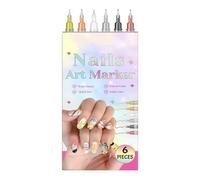 Marcatori per Smalto per le Unghie Kit per Manicure con 6 Colori per le
