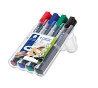 Marcatori permanente punta tonda Staedtler Lumocolor permanent marker 352 assortiti astuccio da 4 pezzi - 352 WP4