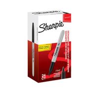 Marcatori permanente Sharpie Fine F punta conica 1 mm nero special pack 24 pezzi - 2077128