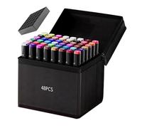 Marcatori Set di penna: penna a doppia testa impermeabile, penna a colori ad acqua oleosa | Pittura per bambini 48-120 marcatore di colore, pennarelli professionali a base di olio per disegnare