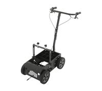 Marcatrice a doppia linea con 4 ruote, altezza regolabile 13 - 29 cm, larghezza linea 10 - 13 cm, 12 scomparti, colore nero, 62,9 x 39,3 x 86,8 cm, per parcheggio e campo sportivo